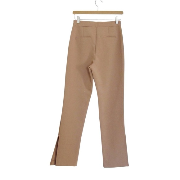 Jason Wu Camel Tan Pants XS Side Slits Boot Cut High Rise Stretch Careerwear - Picture 2 of 11